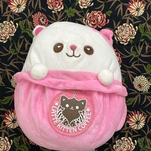 Latte kitten coffee plushie cat
